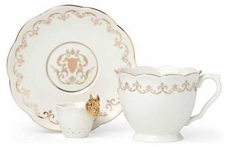 Beauty and the Beast Footed Cup & Saucer with Infuser Set