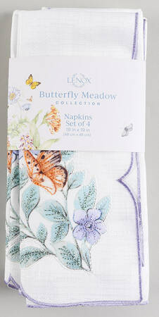 Butterfly Meadow Flutter Cloth Napkin - Set of 4 by Lenox