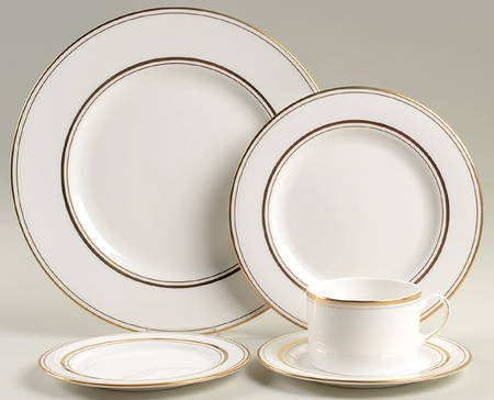 Library Lane Gold 5 Piece Place Setting