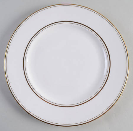Library Lane Gold Dinner Plate