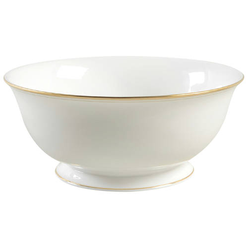 Library Lane Gold 8" Round Serving Bowl