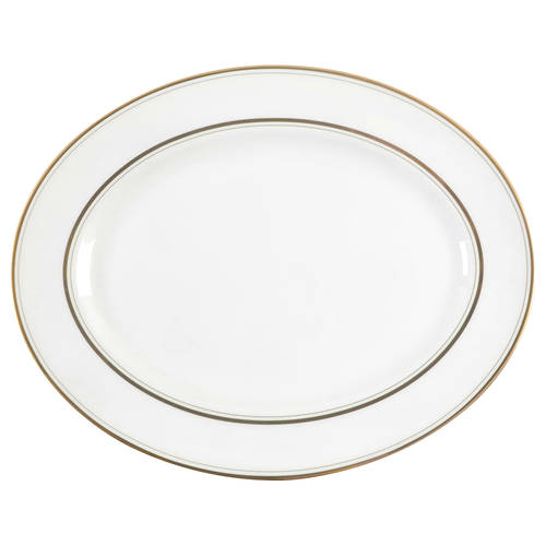 Library Lane Gold 13" Oval Serving Platter
