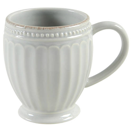 French Perle Groove Grey Mug