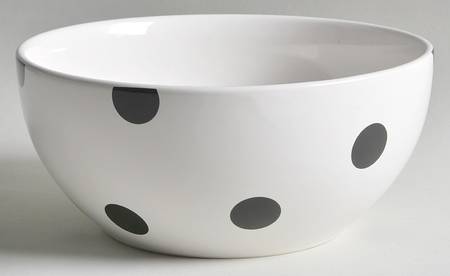 Deco Dot Black 8" Round Serving Bowl by Lenox