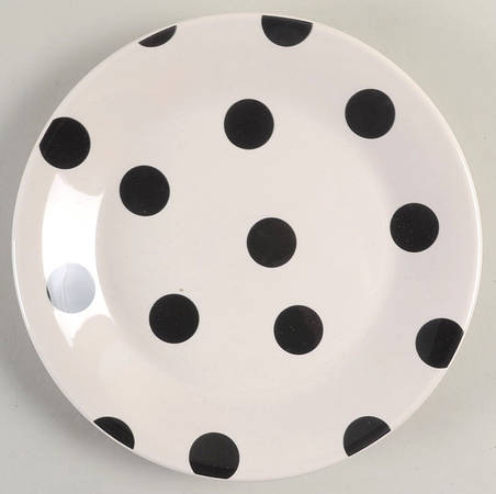 Deco Dot Black Salad Plate