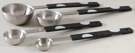 Deco Dot Black (4 Pc) Metal Measuring Spoon Set