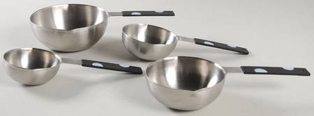 Deco Dot Black Measuring Cup Set (1 Cup,1/2 Cup,1/3 Cup,1/4 Cup)