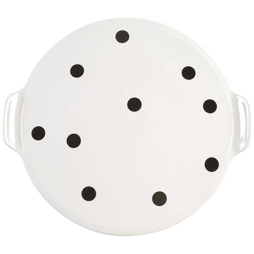 Deco Dot Black Round Pizza Baking Stone