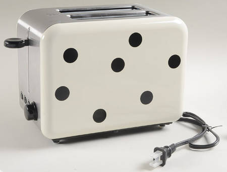 Deco Dot Black Electric Toaster
