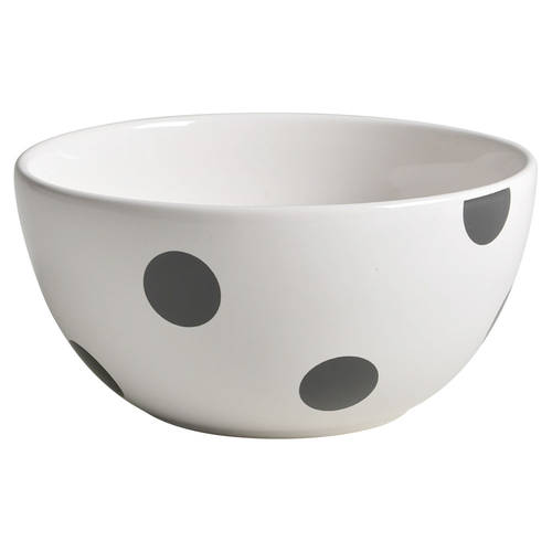 Deco Dot Black Soup/Cereal Bowl
