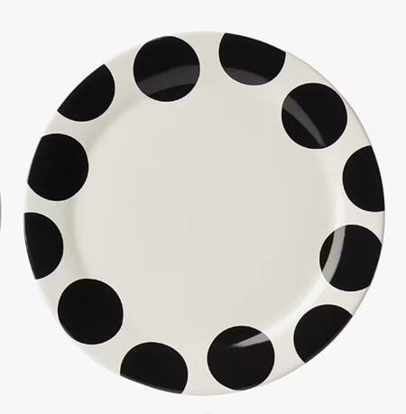 Deco Dot Black Dinner Plate