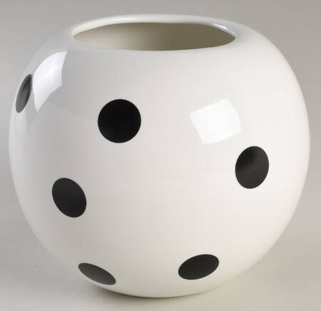 Deco Dot Black 6" Rose Bowl