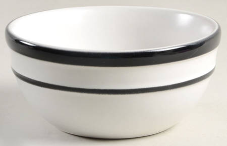 Sculpted Stripe Black Fruit/Dessert (Sauce) Bowl