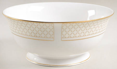 Venetian Lace Gold 8" Round Serving Bowl