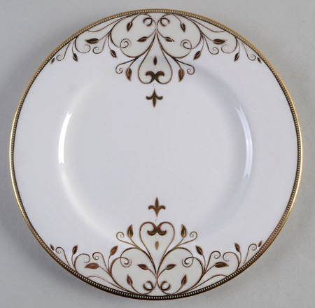 Opal Innocence Scroll Gold Salad Plate