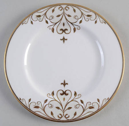 Opal Innocence Scroll Gold Salad Plate