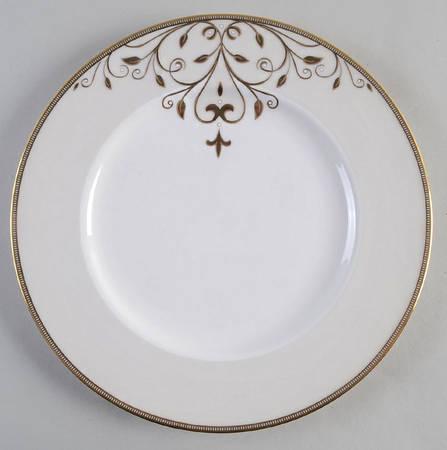 Opal Innocence Scroll Gold Accent Luncheon Plate