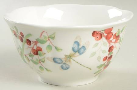 Butterfly Meadow Red Rice Bowl