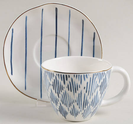 Blue Bay Flat Cup & Saucer Set by Lenox
