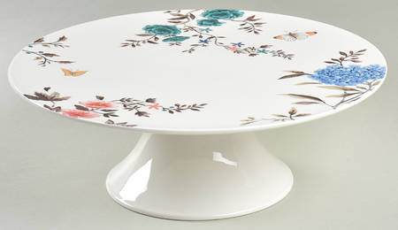Sprig and Vine 11" Diameter Pedestal Cake Stand
