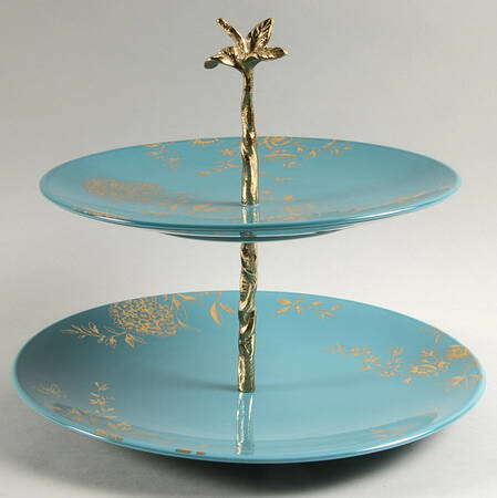 Sprig and Vine 9" Plate for 2 Tier Server