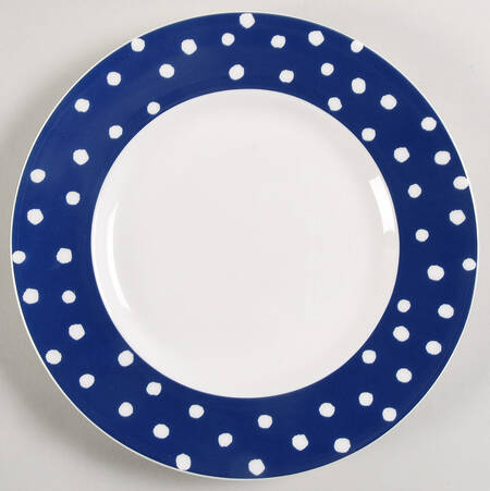 Primrose Drive Cobalt Blue Accent Luncheon Plate