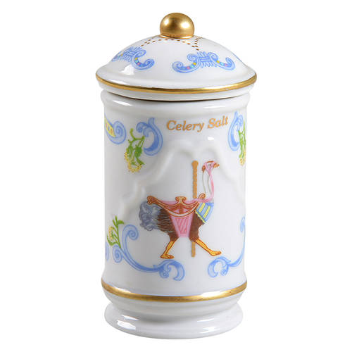 Carousel Celery Salt Spice Jar & Lid