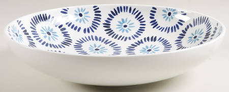 Floral Way 12" Shallow Round Bowl