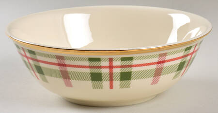 Holiday Plaid Soup/Cereal Bowl