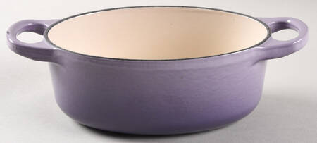 Provence, Bluebell Purple 1 Qt Cast Iron Oval Dutch Oven No Lid