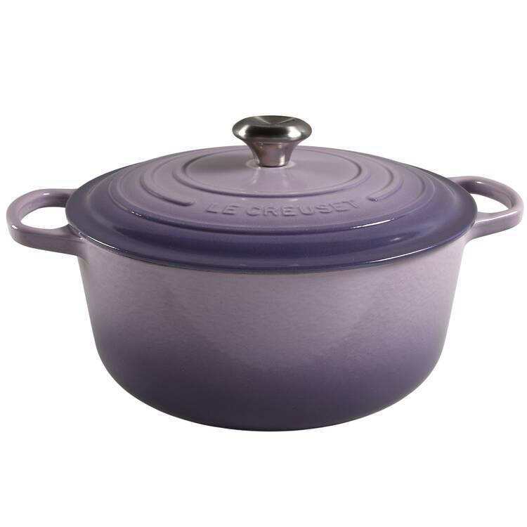 Provence, Bluebell Purple 7.25 Qt Cast Iron Dutch Oven & Lid