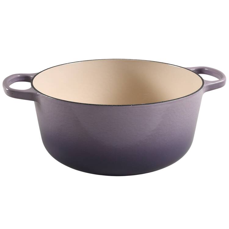 Provence, Bluebell Purple 7.25 Qt Cast Iron Dutch Oven No Lid