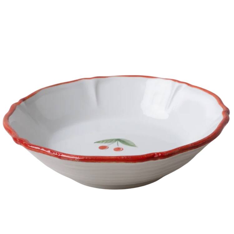 Marostica (Cherry) 12" Round Serving Bowl by La Gabbianella