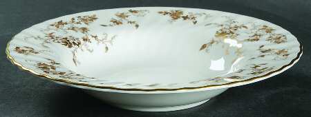 Ancestral Gold Large Rim Soup Bowl