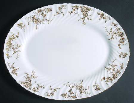 Ancestral Gold 15" Oval Serving Platter