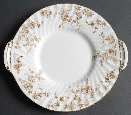Ancestral Gold Handled Cake Plate