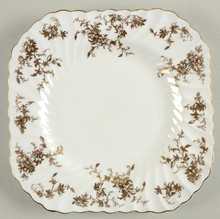 Ancestral Gold Square Luncheon Plate