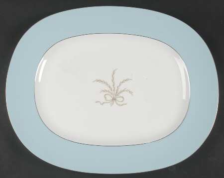 Ardsley Turquoise 16" Oval Serving Platter