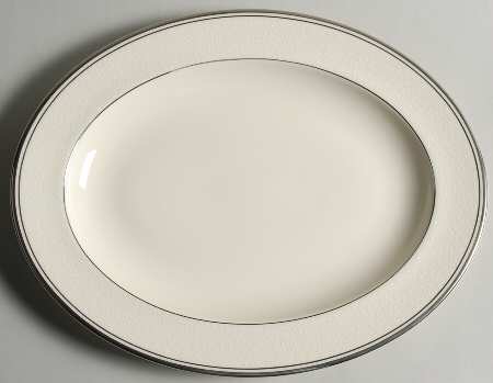 Bridal Veil 13" Oval Serving Platter