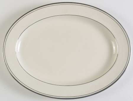 Bridal Veil 16" Oval Serving Platter