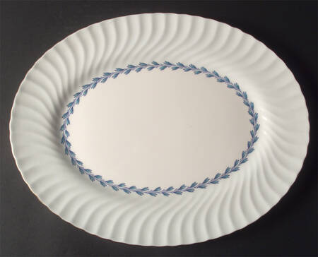Cheviot Blue 15" Oval Serving Platter by Minton