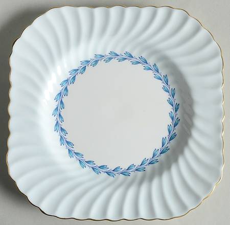 Cheviot Blue Square Luncheon Plate
