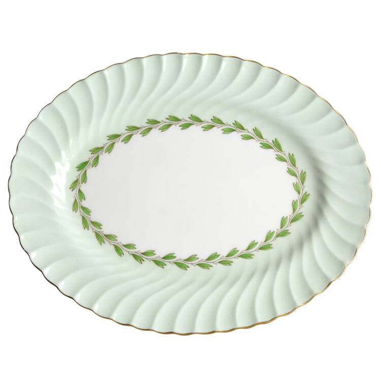 Cheviot Green 10" Oval Serving Platter