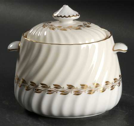 Cheviot Gold Sugar Bowl & Lid