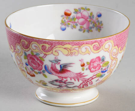 Cockatrice Pink (Smooth, Wreath Backstamp) Mini Open Sugar Bowl