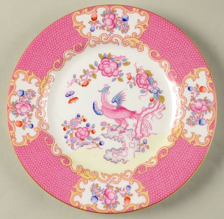 Cockatrice Pink (Smooth, Wreath Backstamp) Bread & Butter Plate