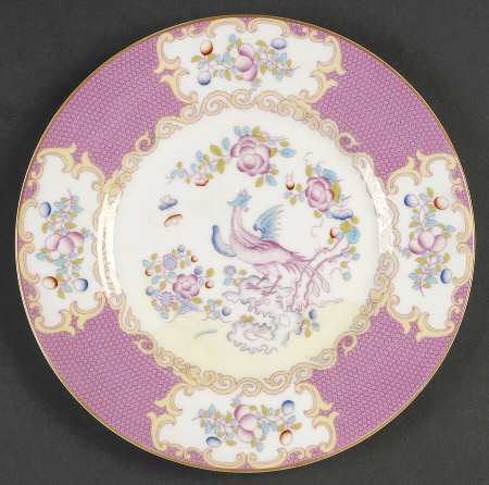 Cockatrice Pink (Smooth, Wreath Backstamp) Salad Plate