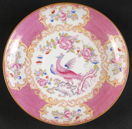 Cockatrice Pink (Smooth, Wreath Backstamp) Saucer for Oversized Cup