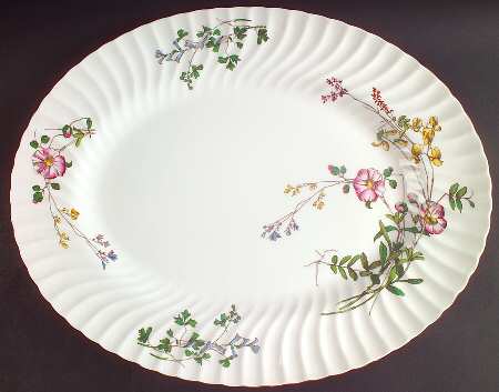 Dainty Sprays 17" Oval Serving Platter