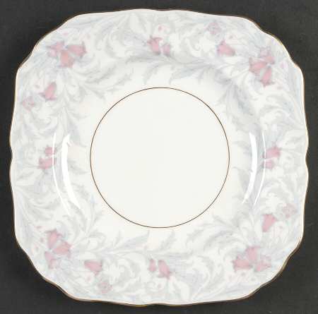 Debutante Gray Square Luncheon Plate